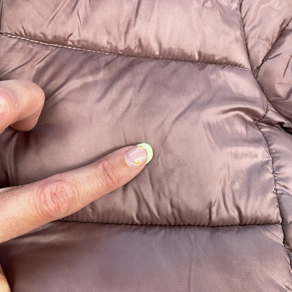 Save The Duck Gracie Quilted Puffer Jacket Full Zip Mauve Misty Rose Kids Sz 10 - Picture 10 of 16